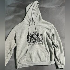 Gray sarcastic hoodie size medium